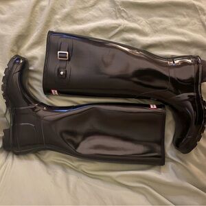 Hunter Gloss Black Tall Rain Boots